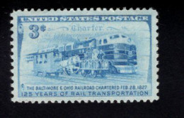 1913019981 1952 SCOTT 1006 (XX) POSTFRIS MINT NEVER HINGED  - B & O RAILROAD ISSUE - Unused Stamps
