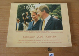C242 Calendrier 2000 - Le Roi Philippe Et La Reine Mathilde - Grand Format : 1991-00