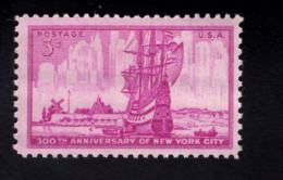 1913030022 1953 SCOTT 1027 (XX) POSTFRIS MINT NEVER HINGED  - NEW YORK CITY 300TH ANNIV - DUTCH SHIP IN NEW AMSTERDAM HA - Neufs