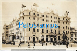 218915 PERU LIMA GRAN HOTEL BOLIVAR & TRAMWAY POSTAL POSTCARD - Pérou