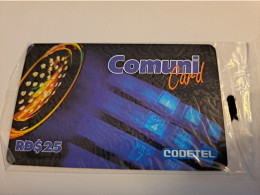 DOMINICAANSE REPUBLIK RD $ 25,-  COMUNI /CODETEL /PHONE      PREPAID        MINT CARD   ** 15801 ** - Dominicaanse Republiek