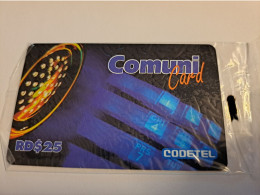 DOMINICAANSE REPUBLIK RD $ 25,-  COMUNI /CODETEL /PHONE      PREPAID        MINT CARD   ** 15801 ** - Dominicana