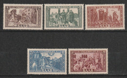 Saarland -Nr.299-303 Ungebraucht * Kat. 65,- € - Unused Stamps