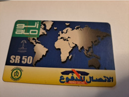 SAUDI ARABIA  /PREPAID  50  RIYALS / /  SAU  Fine USED **   ** 15804 ** - Saudi-Arabien