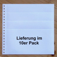LINDNER Omnia Einsteckblatt 0161 - Weiß (3x 43 + 1x 141 Mm) - 10er-Packung - Blankoblätter