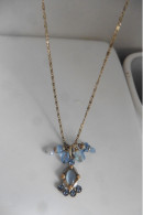 Neuf - Collier Créateur Michal Golan Pendentif Cristaux Swarovski Bleu Clair Bluebell Collection 2023 - Collane/Catenine