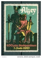 Werbemarke Cinderella Poster Stamp 650 Jahre Stadtjubiläum Alzy 1927 #448 - Erinnophilie