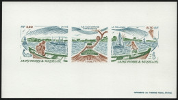 St. Pierre & Miquelon 1989 - Mi-Nr. 581-582 ** - MNH - Epreuve De Luxe - Schiffe - Imperforates, Proofs & Errors