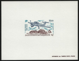 St. Pierre & Miquelon 1991 - Mi-Nr. 619 ** - MNH - Epreuve De Luxe - Flugzeuge - Imperforates, Proofs & Errors