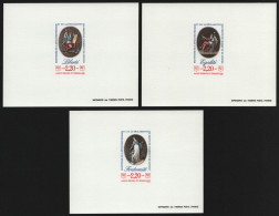 St. Pierre & Miquelon 1989 - Mi-Nr. 571, 572 & 574 ** - MNH - Epreuve De Luxe - Imperforates, Proofs & Errors