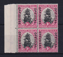 South Africa: 1930/47   Official - Ship   SG O13    1d   [Type I]   MNH Block Of 4 - Servizio