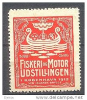 Werbemarke Cinderella Poster Stamp Fiskeri Og Motor Kobenhagen 1912 #120 - Erinnophilie