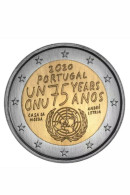 2 EURO PORTOGALLO  2020 COMMEMORATIVO  75° NAZIONI UNITE  FIOR DI CONIO FROM ROLLS - Portugal