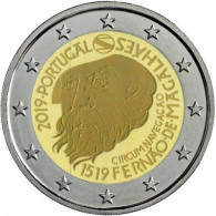 2 EURO PORTOGALLO  2019 COMMEMORATIVO  MAGELLANO   FIOR DI CONIO FROM ROLLS - Portugal