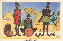 Négritude * CPA Illustrateur Henry * Marché Noir * Femme Nue Seins Nus * éthnique Ethnic Ethno Black Nègre Noir - Afrique