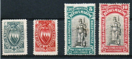 San Marino Anno 1918 - Selezione MNH - Unificato 55/56 - 93/95 - Neufs