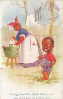 Négritude * CPA Illustrateur * Mama Laveuse Blanchisseuse Enfant * éthnique Ethnic Ethno Black Nègre Noir - África