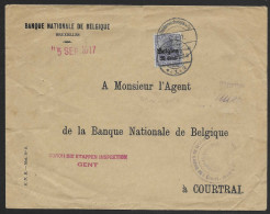 Brief Verstuurd Uit Gent Naar Courtrai 5 Sep 1917 - OC26/37 Territoire Des Etapes