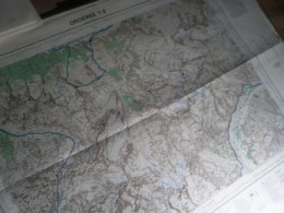 CARTE IGN ORCIERES (HAUTES-ALPES) 1/25000ème -56x73cm -4cm=1km -mise à Jour De 1972 -IGN FRANCE - Topographische Kaarten