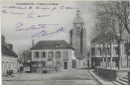 Villeblevin - L'église Et Le Bassin - Villeblevin