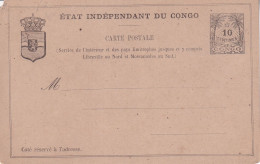 état Indépendant Du Congo - Stamped Stationery