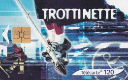 F1134  03/2001 - TROTTINETTE - 120 SO3 - (verso : N° Clairs - Deux Lignes Alignées) - 2001