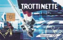 F1134  03/2001 - TROTTINETTE - 120 SO3 - (verso : N° Foncés - Deux Lignes Alignées) - 2001