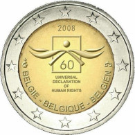 BELGIO 2 EURO 2008 COMMEMORATIVO DIRITTI UMANI - F.D.C. UNC FROM ROLL - Belgique