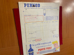 PERNOD - FACTURE -1960 - Food