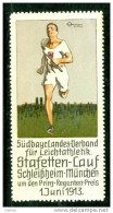 Werbemarke Cinderella Poster Stamp Stafetten Lauf Schleißheim München 1913 #503 - Erinnophilie