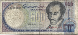 500 Bolivars 1981-98 (recto) Simon Bolivar Général Vénézuélien,(verso) Armoiries Sur La Gauche Orchidées Au Centre - Venezuela