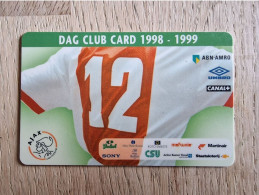 Club Card - Ajax Amsterdam - FC Utrecht - 1999 - 7.3.1999 - Football Soccer Fusseball Voetbal Foot - Habillement, Souvenirs & Autres