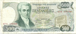500 Drachmes 1983 (recto) Ioannis Kapodistrias,(verso) Vieille Forteresse De Corfou - Grèce