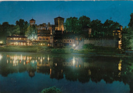 CARTOLINA  TORINO,PIEMONTE-DI NOTTE-CASTELLO MEDIOEVALE-STORIA,MEMORIA,CULTURA,RELIGIONE,BELLA ITALIA,VIAGGIATA 1976 - Castello Del Valentino