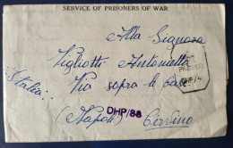 ITALIA REGNO CORRISPONDENZA PRIGIONIEROI DI GUERRA,LETTERA,POSTA ESTERA,BOMBAY,NAPOLI,CERVINO,,192 - Oorlogspropaganda