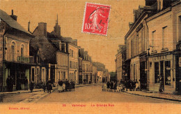 Valençay * La Grande Rue * Commerce RENAOUX * Magasin LAUNAY * Villageois * Cpa Toilée Colorisée - Andere & Zonder Classificatie