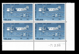 PA N°57b - FARMAN F60 GOLIATH - Impression Fine - Bloc De 4 Coin Daté MNH** - Airmail