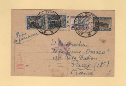 Grece - Athenes - 1935 - Entier Postal Avec Complement Destination France - Briefe U. Dokumente