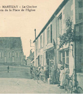 Martizay * Un Coin De La Place De L'église Et Clocher Du Village * Débit De Tabac Tabacs TABAC * Enfants Villageois - Autres & Non Classés