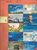 LOT DE 10 TELECARTES DE FRANCE DIFFERENTE - Colecciones