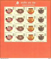 Indian Hand Fans, Various Designs, 4-Indv. Sheetlets And One Mixed, 2017,FV-$14.63,SHTALM2condition As Per Scan - Nuevos