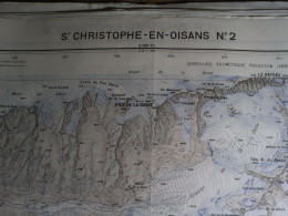 CARTE SAINT CHRISTOPHE-EN-OISANS (ISERE) 1/20000ème -51x73cm -1cm=200m -mise à Jour De 1932 -IGN FRANCE - Topographische Karten