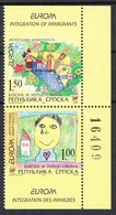 Bosnia Serbia 2006 Europa CEPT Integration Of Immigrants, Set From The Booklet, Partly Imperforated MNH - 2006
