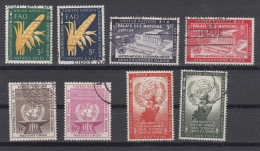 NATIONS  UNIES  NEW-YORK     1954   N° 23 à 30  OBLITERES    CATALOGUE YVERT&TELLIER - Used Stamps