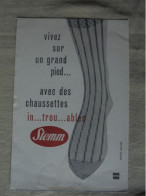 Ancien - Buvard Publicitaire "Chaussettes STEM" In...trou...ables - Textile & Clothing