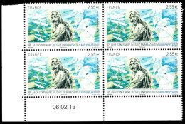 PA N°76 - Adolphe Pégoud - Bloc De 4 Coin Daté 06.02.13 **MNH - Rare - Poste Aérienne