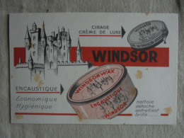 Ancien Buvard Publicité "Windsor Cirage Crème De Luxe Encaustique" - Produits Ménagers