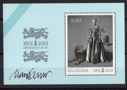 Martin Mörck. Denmark 2012. 40 Anniv Regency Of Queen Margrethe II. Michel Bl. 47 MNH. Signed. - Blocks & Sheetlets