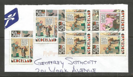 NETHERLANDS. 50c + 25c MULTIPLE USED ON PIECE. - Used Stamps