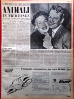 Pagina Del 1952 Betty Hutton Sposa Animali In Tribunale Pubblicità Vespa Piaggio - Altri & Non Classificati
